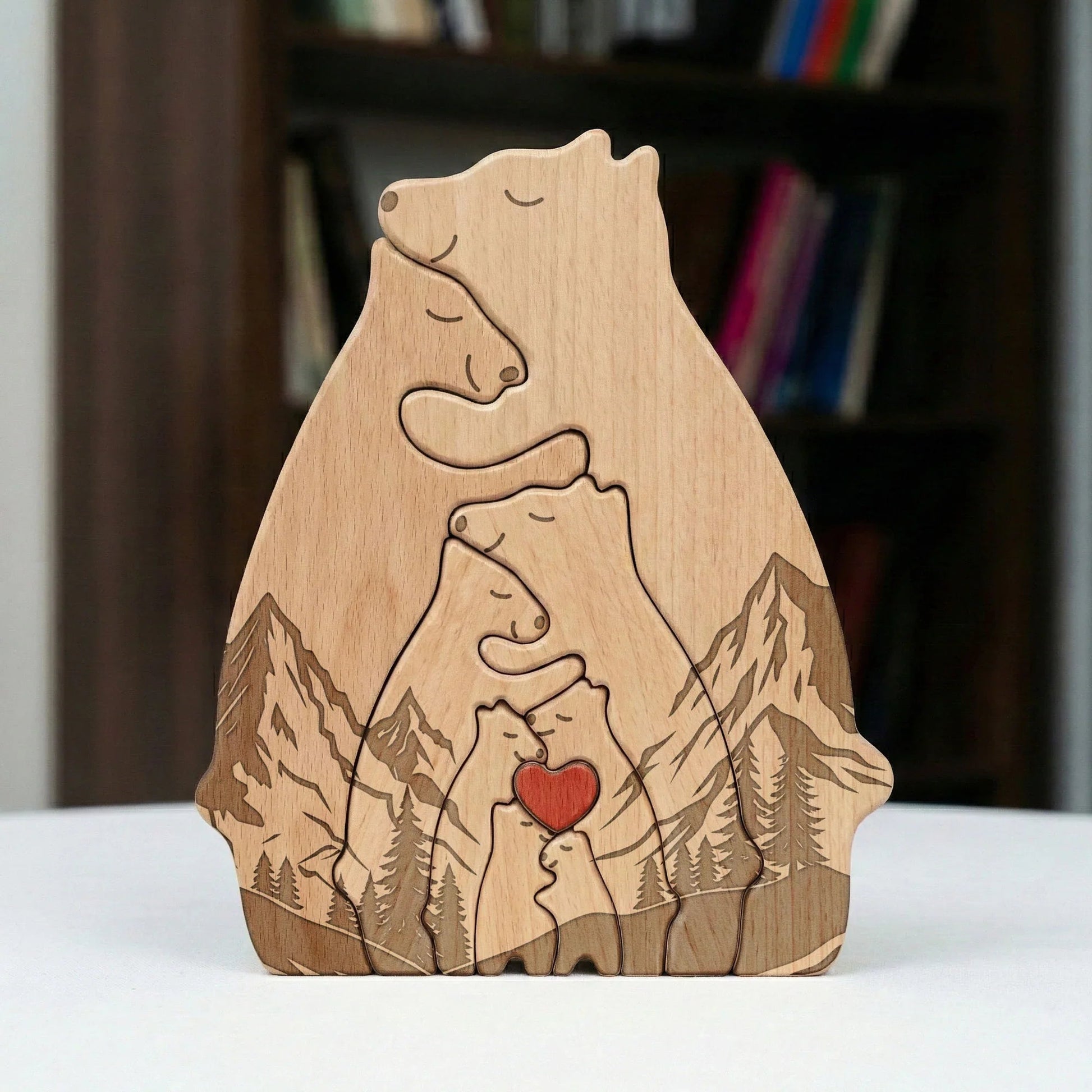 Personalized Wooden Bear Family Puzzle for Home Decor - Sentimental Gift Plaque MagicInPrints