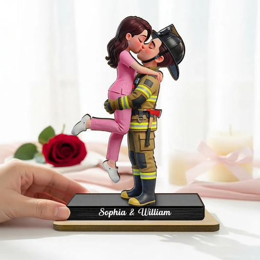 Custom Couple Figurine Personalized Romantic Gift - Anniversary or Wedding Plaque MagicInPrints