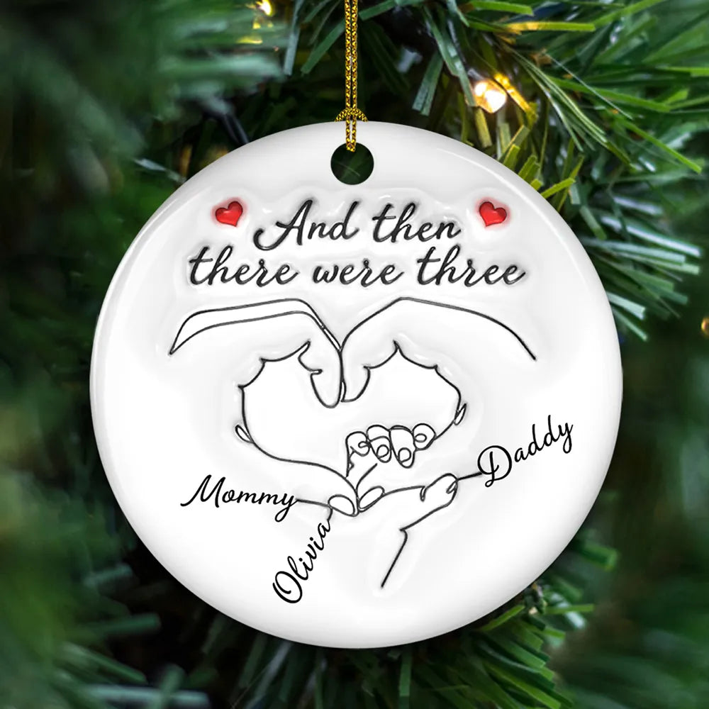 Personalized Family Ornament for New Parents - Holiday Keepsake Ornament MagicInPrints