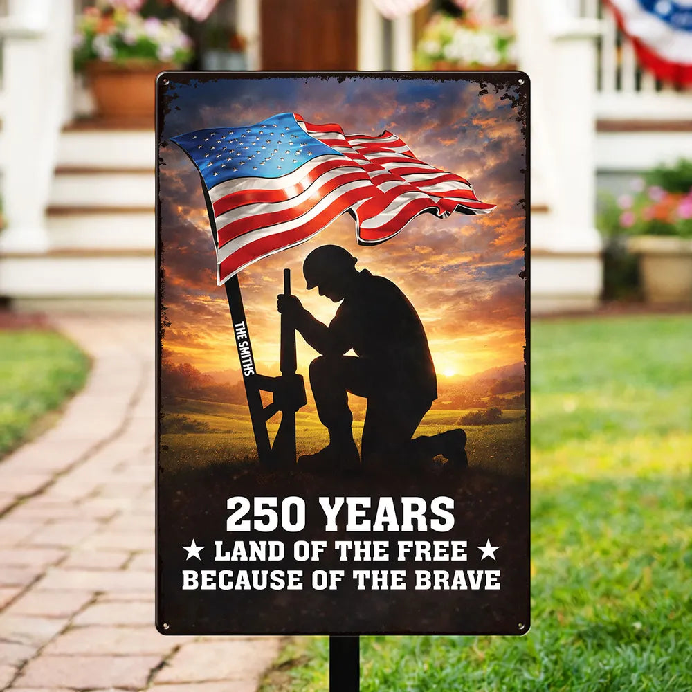 Personalized Patriotic Yard Sign for Veterans - Honor and Remembrance Sign MagicInPrints