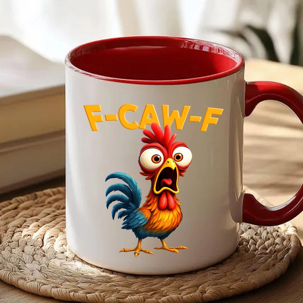 Funny Chicken Mug for Adults - Colorful Rooster Cartoon Design - Perfect for Gifting Cup MagicInPrints