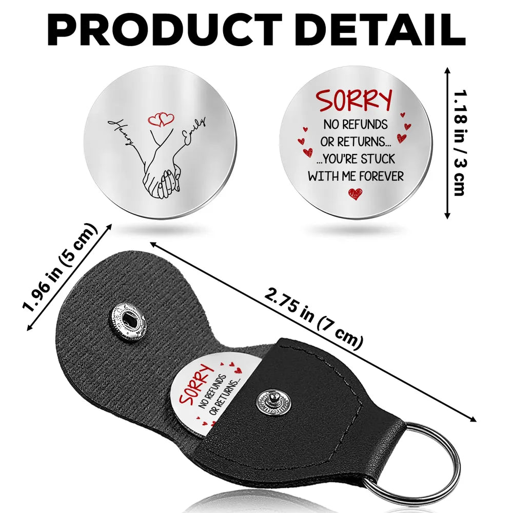 Personalized Couples Keychain with Engraved Names - Romantic Gift Keychain MagicInPrints