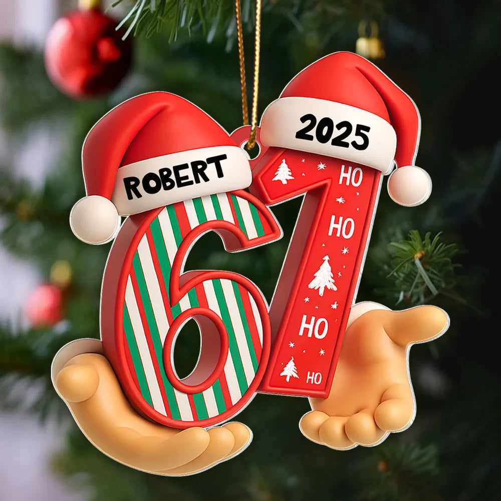 Personalized Christmas Ornament for Adults - Custom Name and Year Decoration Ornament MagicInPrints