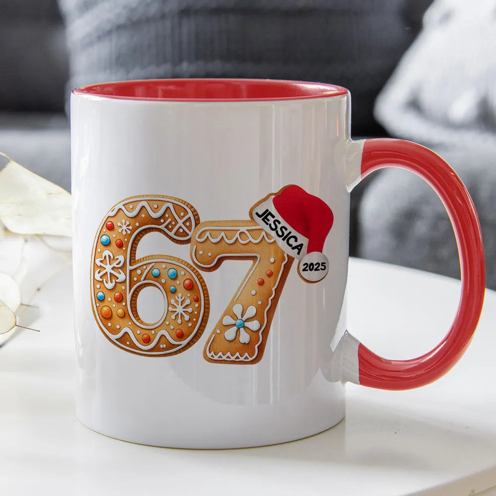 Personalized Christmas Mug for Kids - Santa Hat Design with Name and Year Cup MagicInPrints