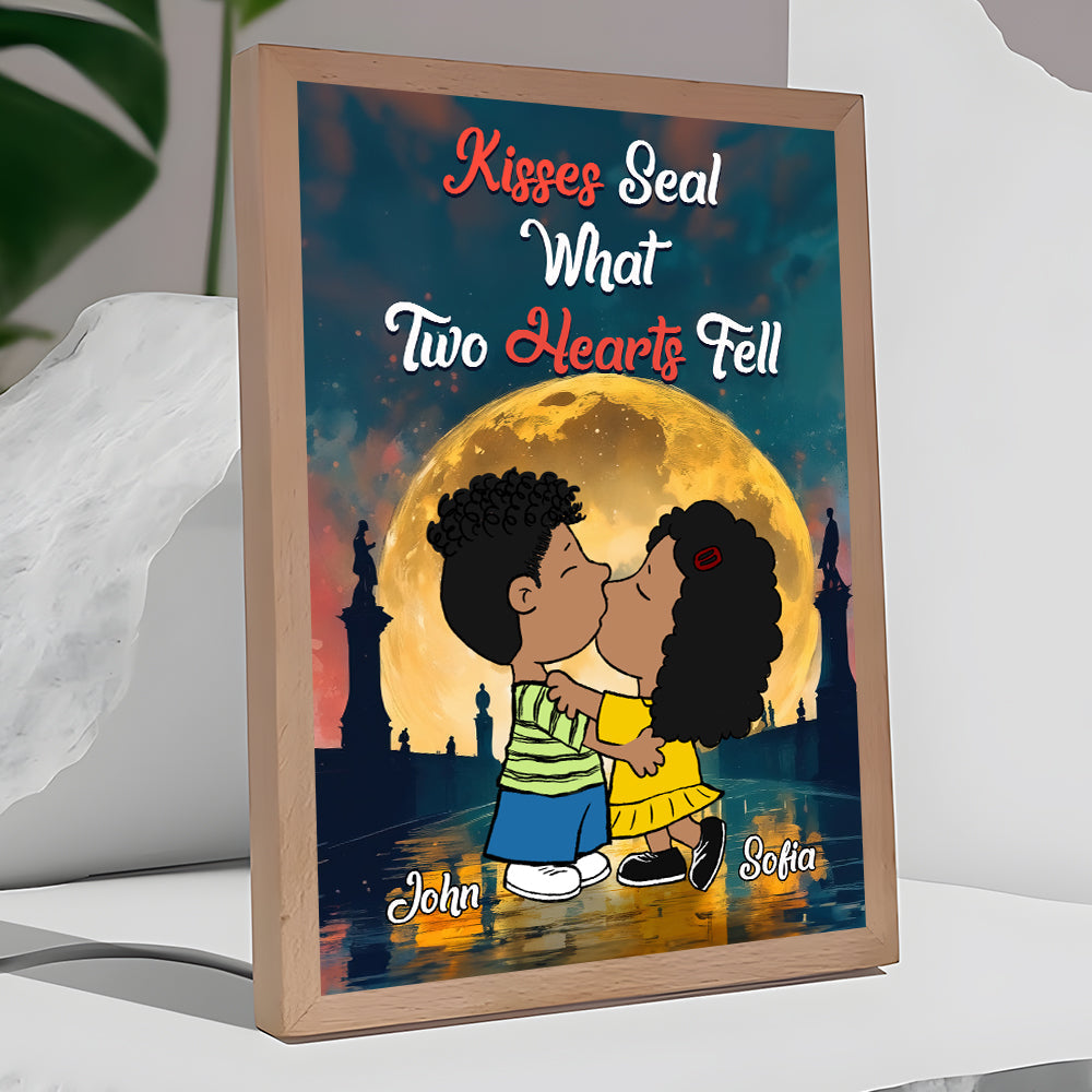 Custom Cartoon Couple Light Frame – Perfect Personalized Gift for Couples Light Picture Frame PopCulturePrints