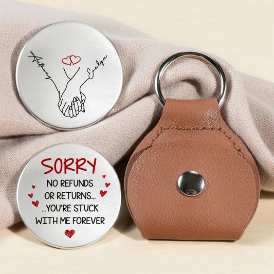 Personalized Couples Keychain with Engraved Names - Romantic Gift Keychain MagicInPrints