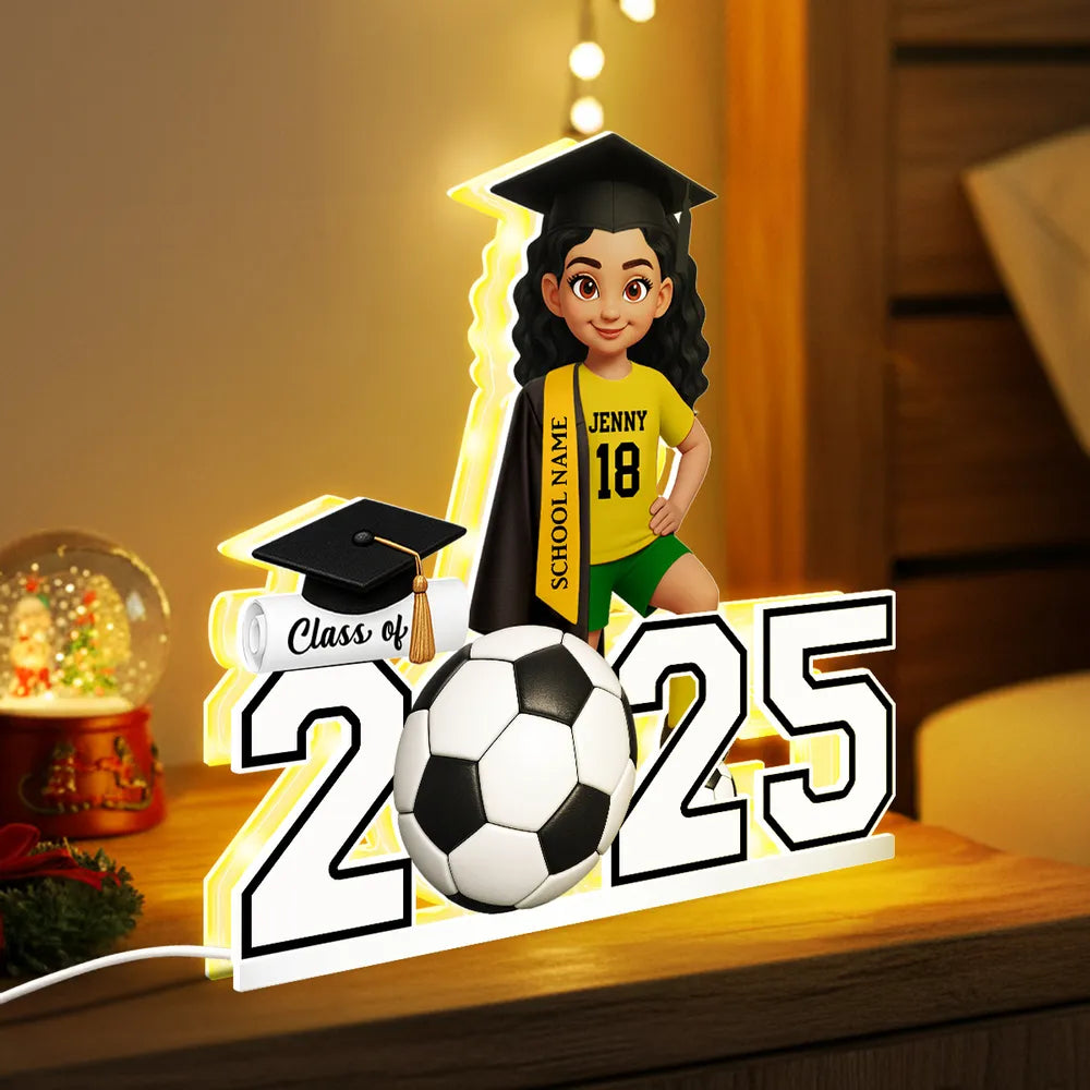 Personalized Graduation Soccer Gift for Kids - Class of 2025 Plaque MagicInPrints