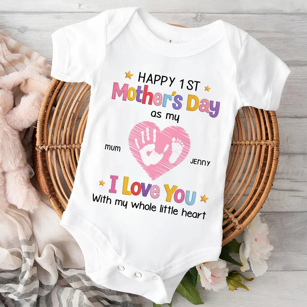 Personalized Baby Onesie for Mother's Day - First Mother's Day Gift Cloth MagicInPrints