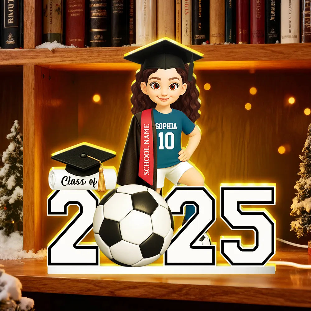 Personalized Graduation Soccer Gift for Kids - Class of 2025 Plaque MagicInPrints