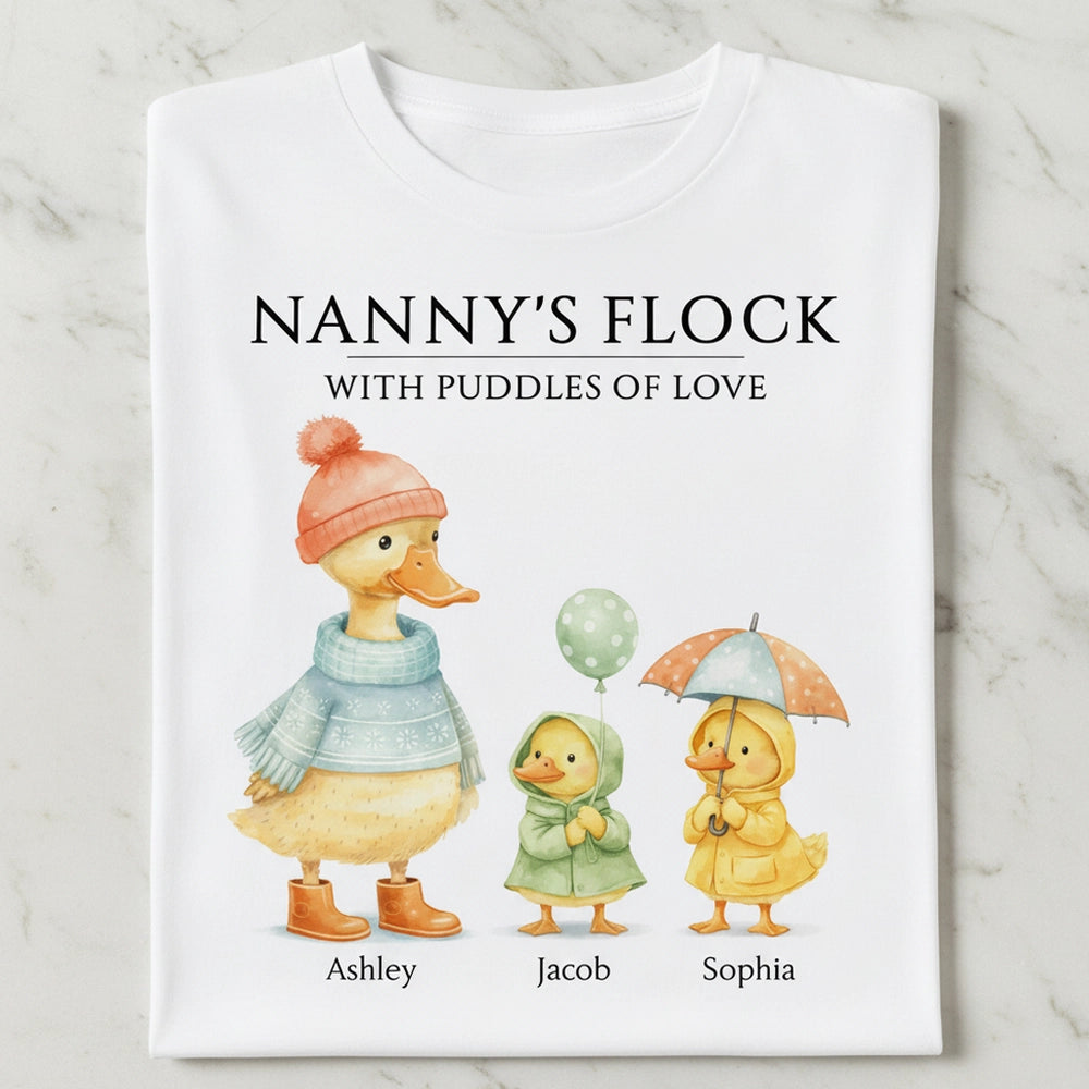 Personalized Family Duck T-Shirt for Grandma - Cute Gift Cloth MagicInPrints