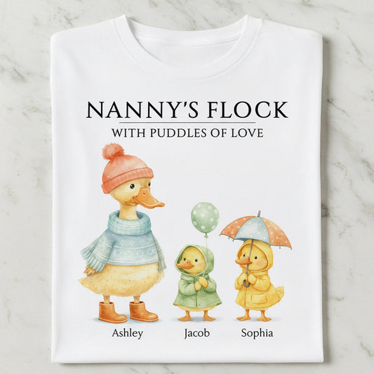 Personalized Family Duck T-Shirt for Grandma - Cute Gift Cloth MagicInPrints