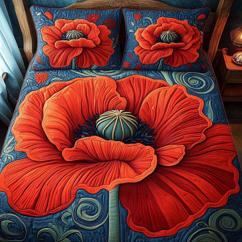 Embrace the Beauty of Nature – Personalized 3-Piece Quilted Bedding Set – Gift for Home Lovers Quilted Bedding Set V2 MagicInPrints