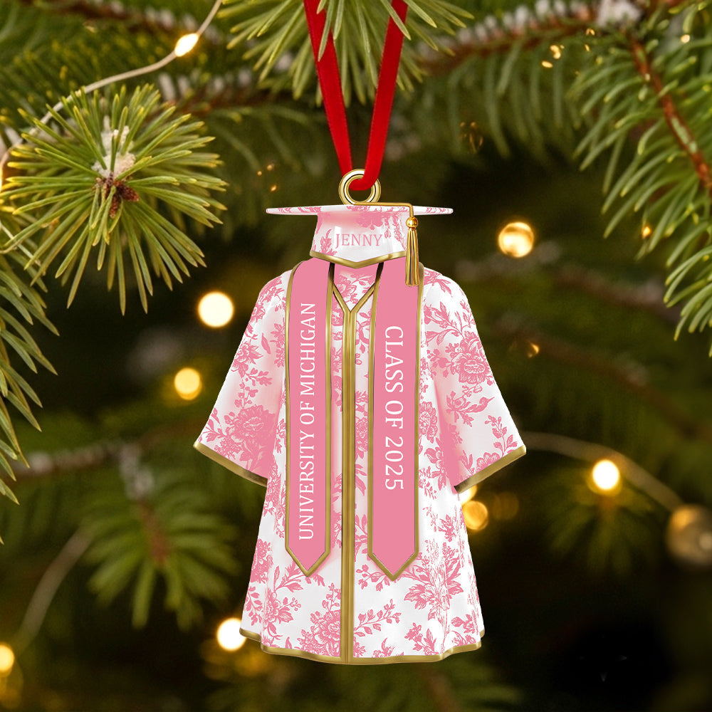 Personalized Gifts For Graduate Christmas Toile de Jouy Ornament 01pgtn050925 Graduation Gifts Ornament MagicInPrints