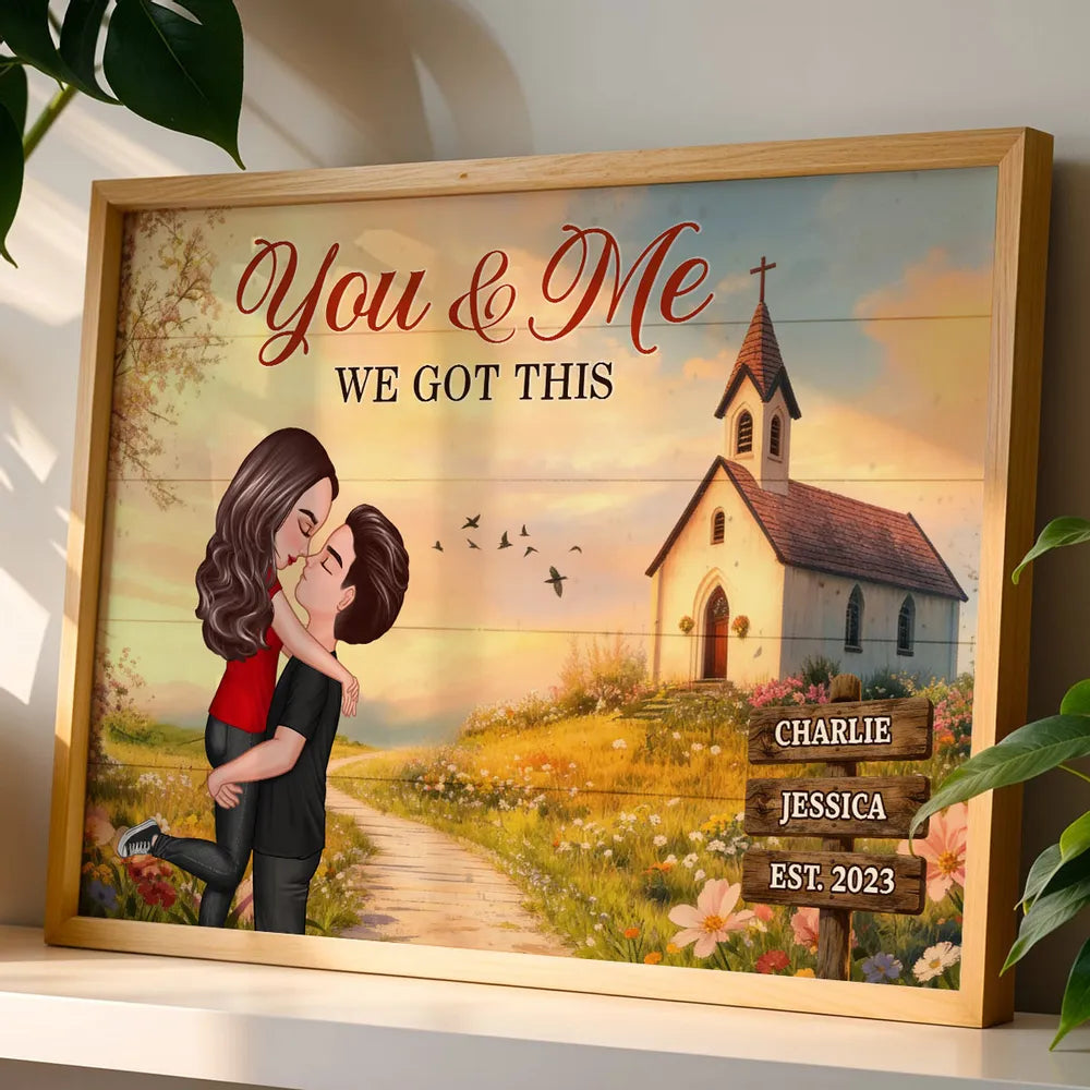 Personalized Romantic Couple Art Print for Home Decor - Anniversary Gift Poster or Canvas MagicInPrints
