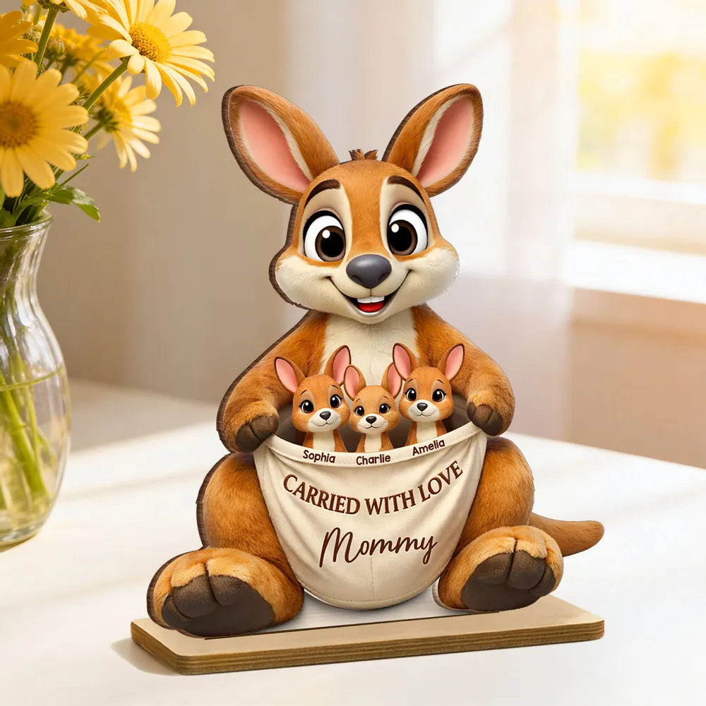 Personalized Kangaroo Family Figurine for Grandma - Sentimental Gift Plaque MagicInPrints