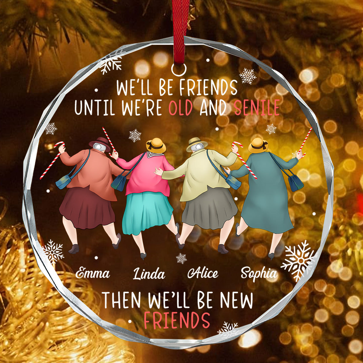 Personalized Friendship Ornament for Seniors - Sentimental Gift for Christmas Ornament MagicInPrints