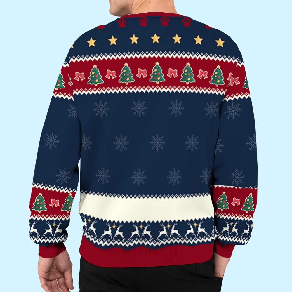 Personalized Christmas Sweater for Dog Lovers - Man and His Dog Design Cloth MagicInPrints