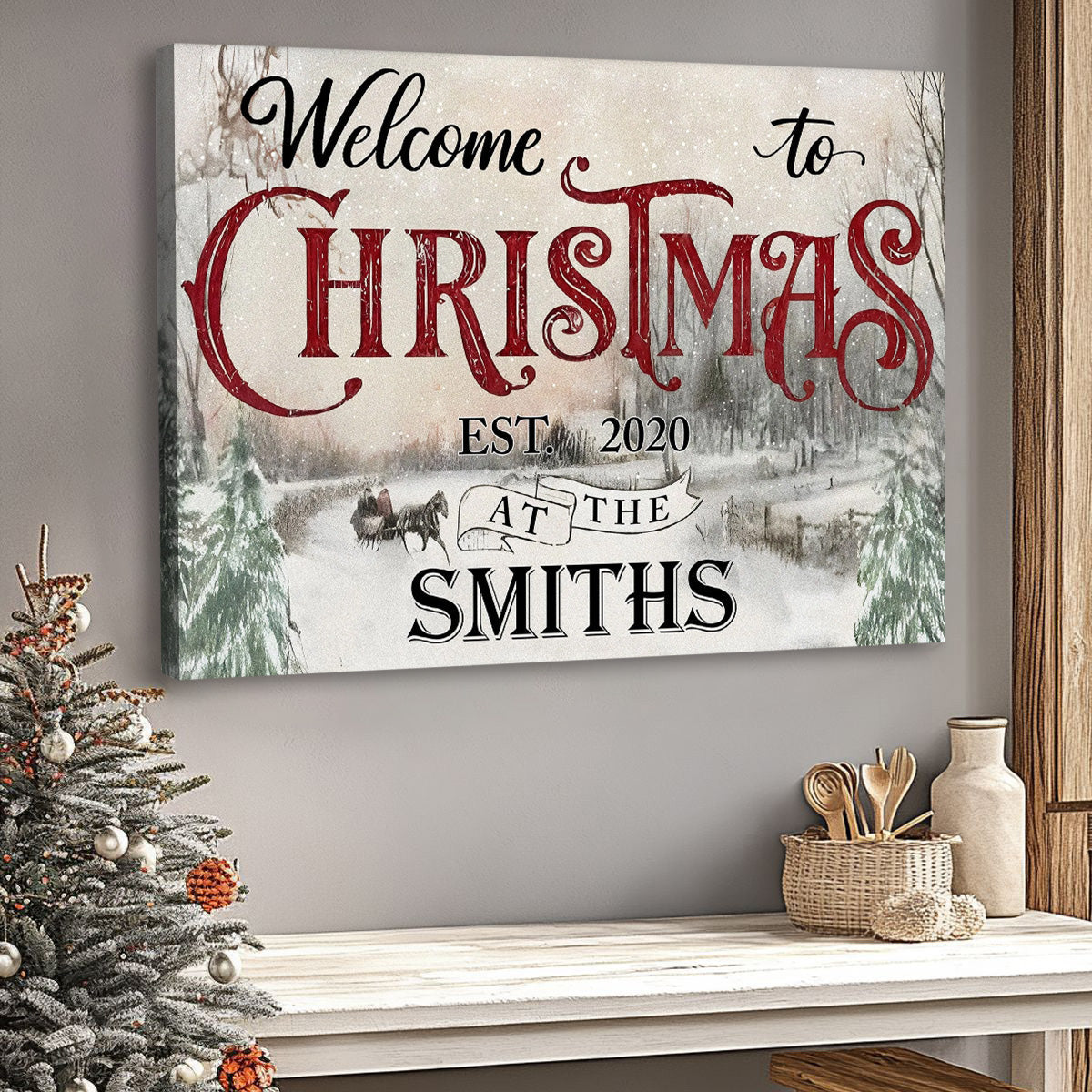 Personalized Christmas Wall Art for Families - Holiday Home Decor Poster or Canvas MagicInPrints