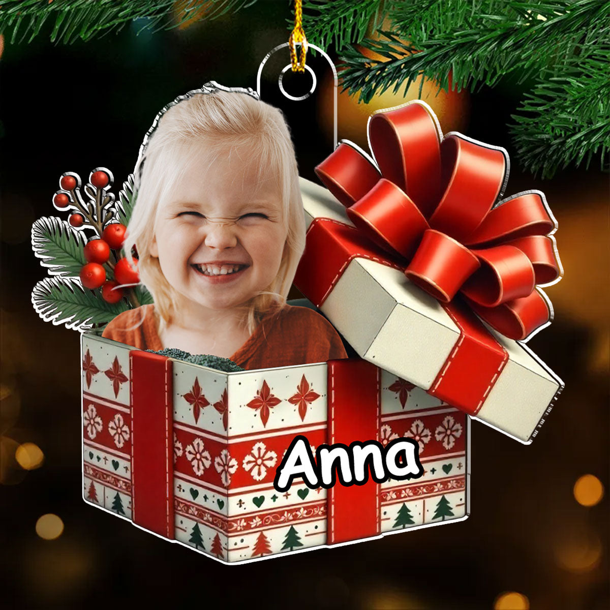 Personalized Baby Photo Christmas Ornament for Parents - Holiday Gift Ornament MagicInPrints