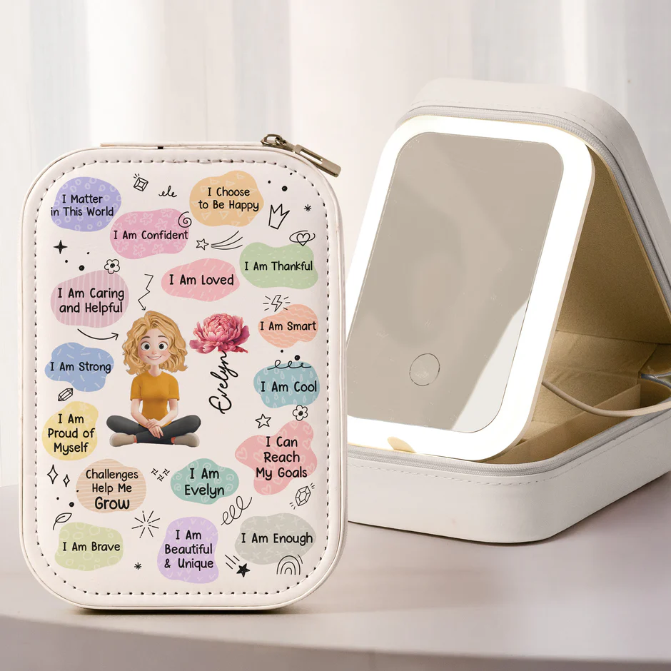 Personalized Vanity Mirror with Affirmations for Women - Inspirational Gift Beauty Tools MagicInPrints