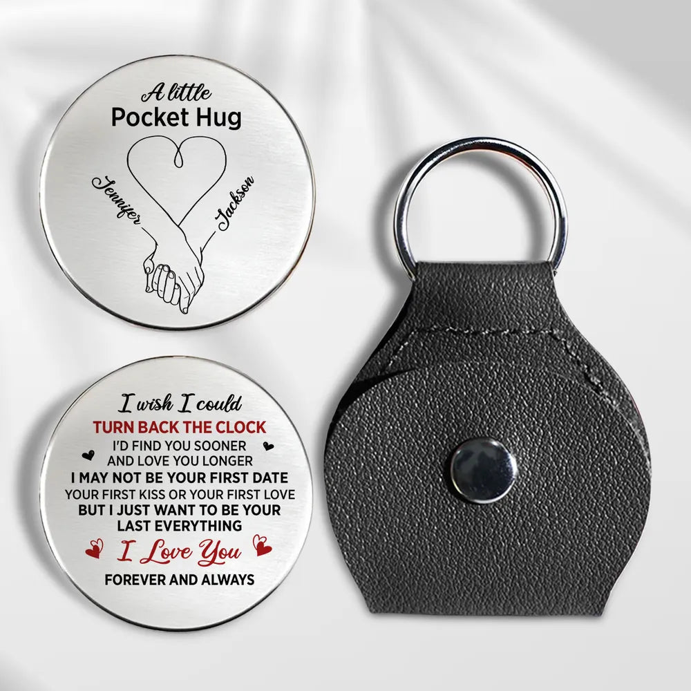 Personalized Pocket Hug Token Keychain for Couples - Sentimental Gift Keychain MagicInPrints