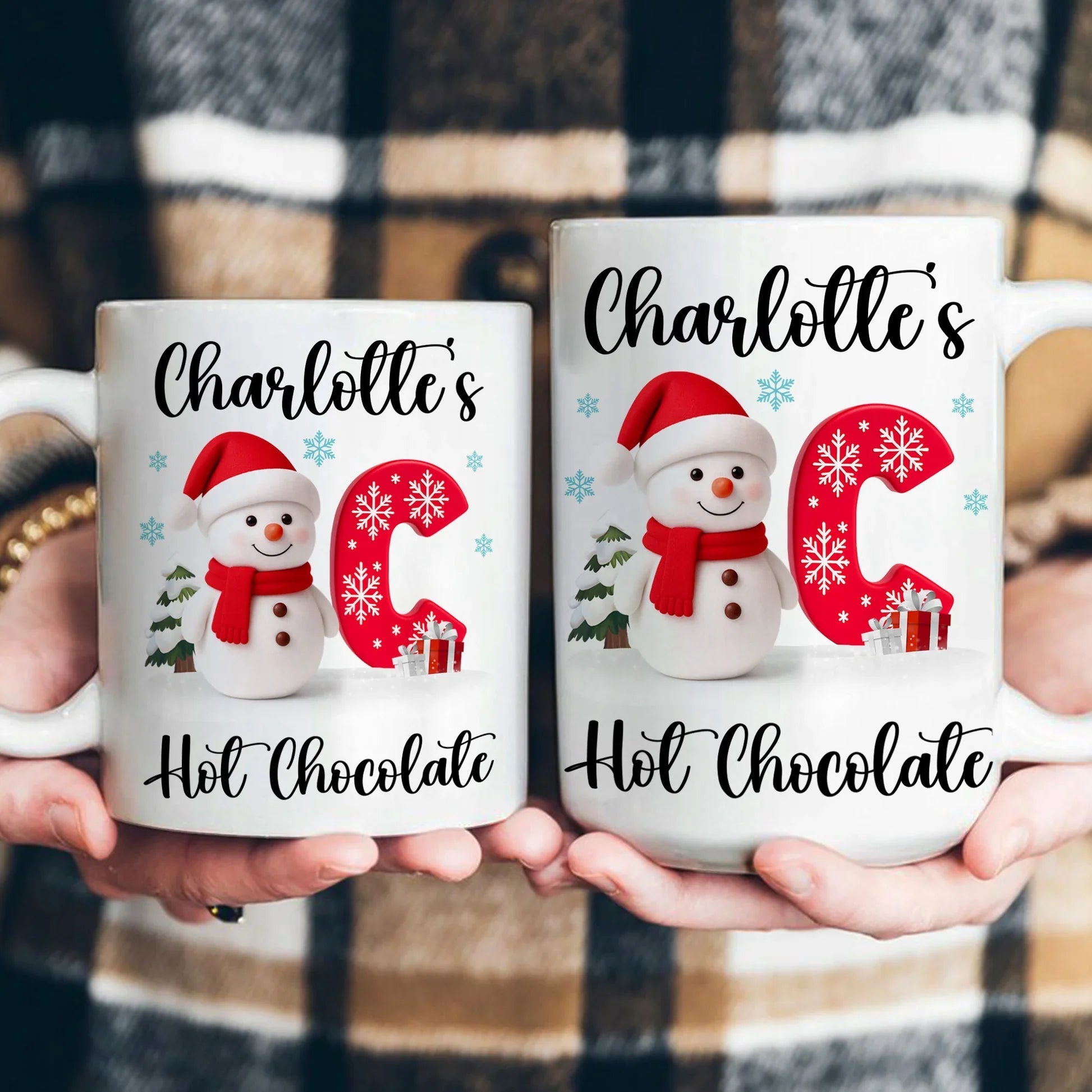 Personalized Christmas Mug for Kids with Snowman Design - Holiday Hot Chocolate Gift Cup MagicInPrints