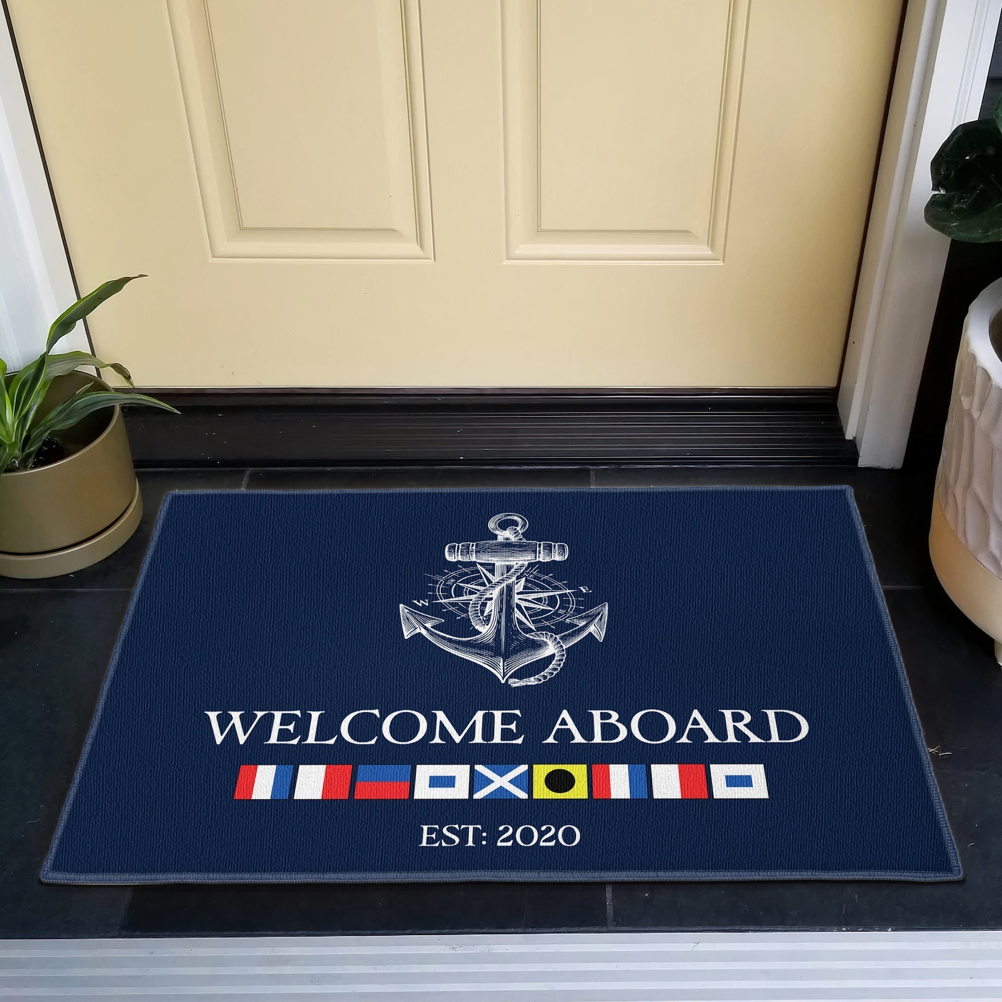 Custom Nautical Welcome Mat for Homeowners - Nautical Decor Doormat MagicInPrints
