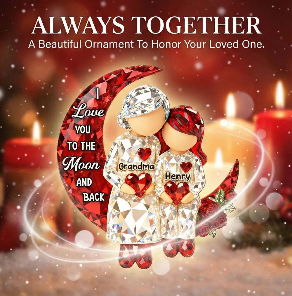 Personalized Crystal Ornament for Grandma and Grandchild - Sentimental Gift for Family Love Ornament MagicInPrints