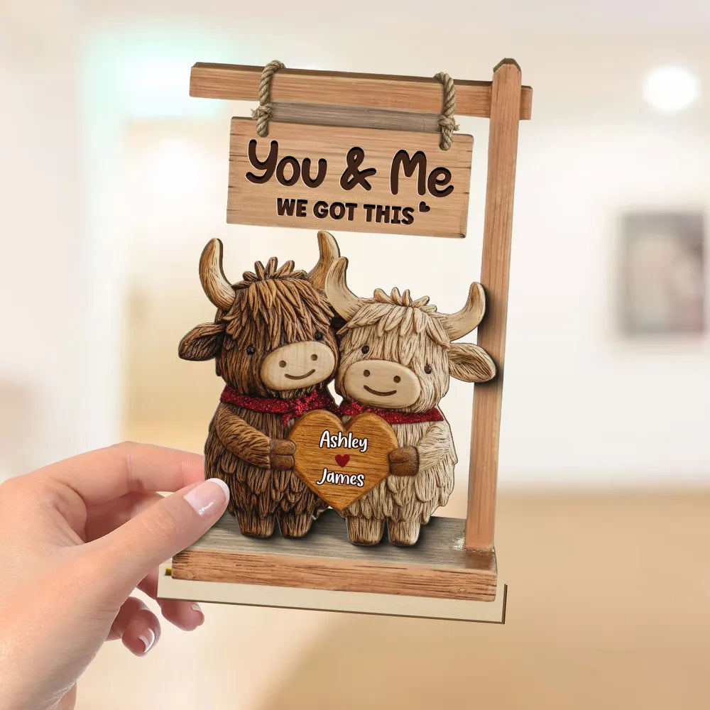 Personalized Wooden Couple Figurine for Couples - Romantic Gift for Anniversary Plaque MagicInPrints