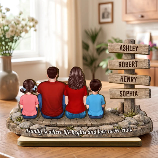 Personalized Family Wooden Sign Decor for Home - Sentimental Gift Plaque MagicInPrints