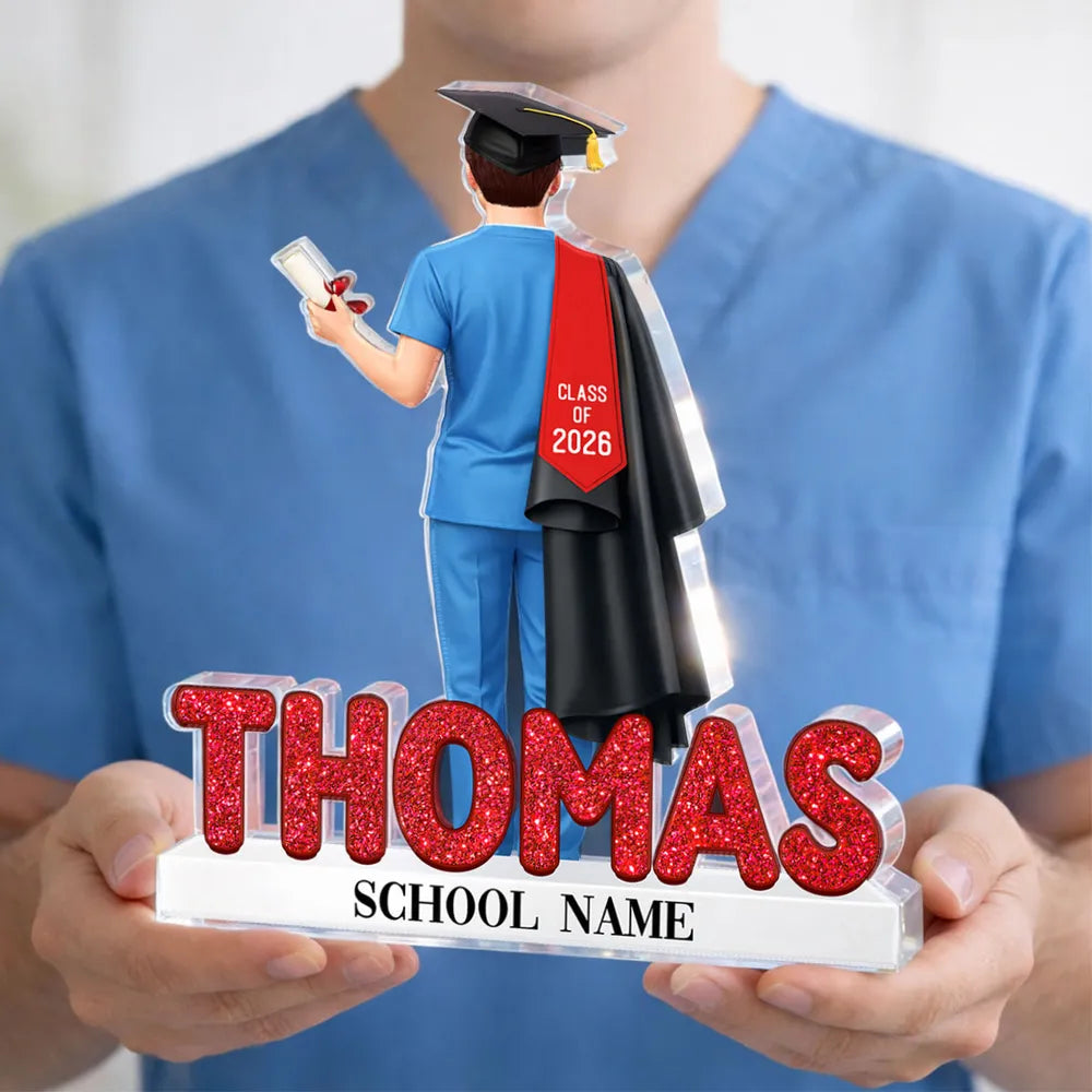 Personalized Graduation Nurse Figurine for Class of 2026 - Custom Gift Plaque MagicInPrints