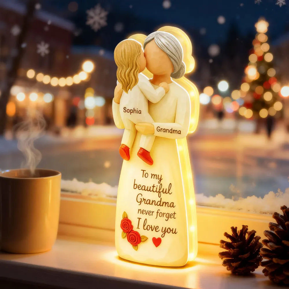 Personalized LED Night Light for Grandma - Heartfelt Gift for Christmas Plaque MagicInPrints