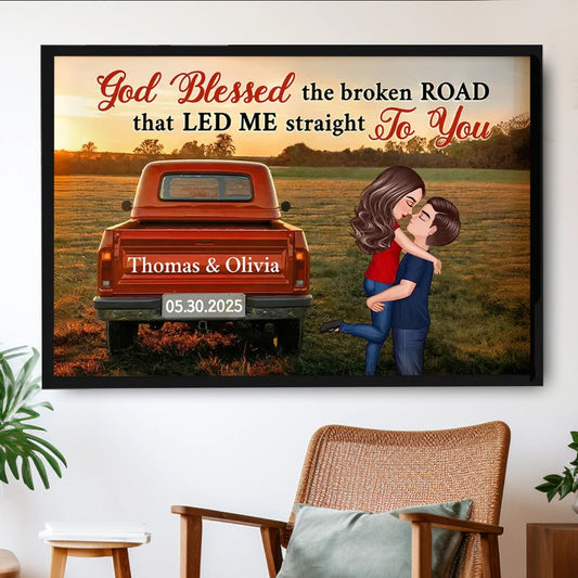 Personalized Romantic Wall Art for Couples - Anniversary Gift Poster or Canvas MagicInPrints
