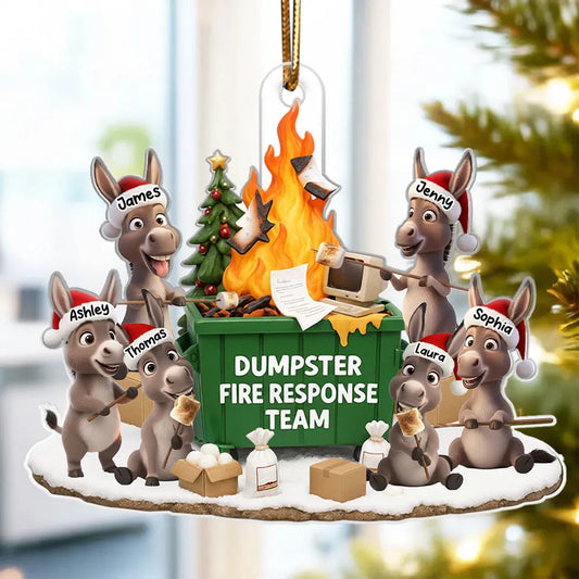 Personalized Donkey Christmas Ornament for Family - Funny Holiday Decor Ornament MagicInPrints