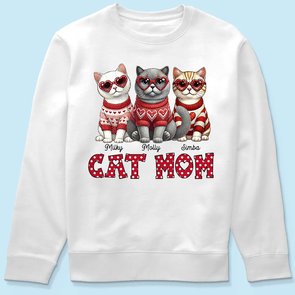 Personalized Cat Mom T-Shirt for Women with Cute Cat Design - Perfect Gift for Cat Lovers Cloth MagicInPrints
