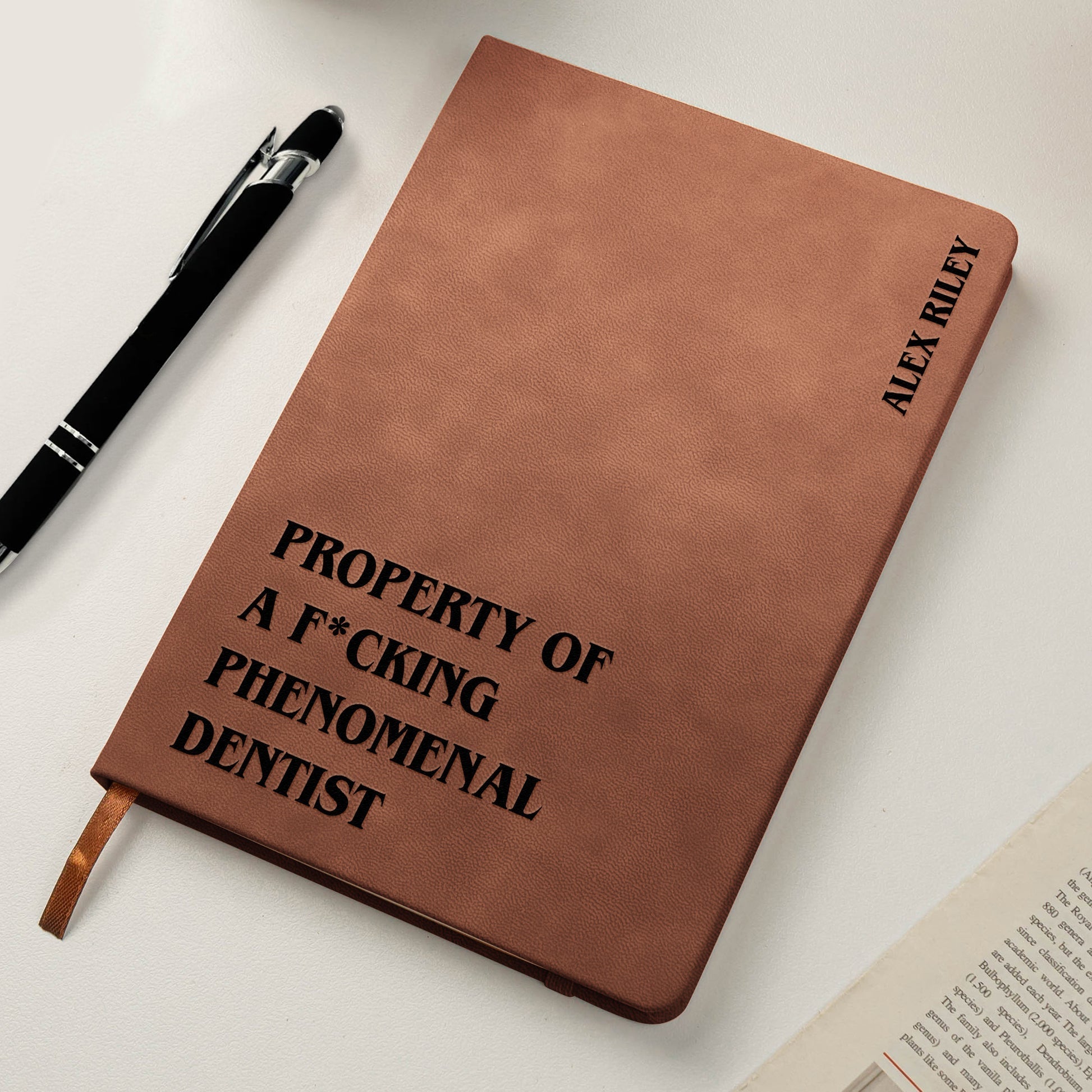 Personalized Leather Notebook for Professionals with Funny Quote - Gift for Any Occasion Stationery MagicInPrints