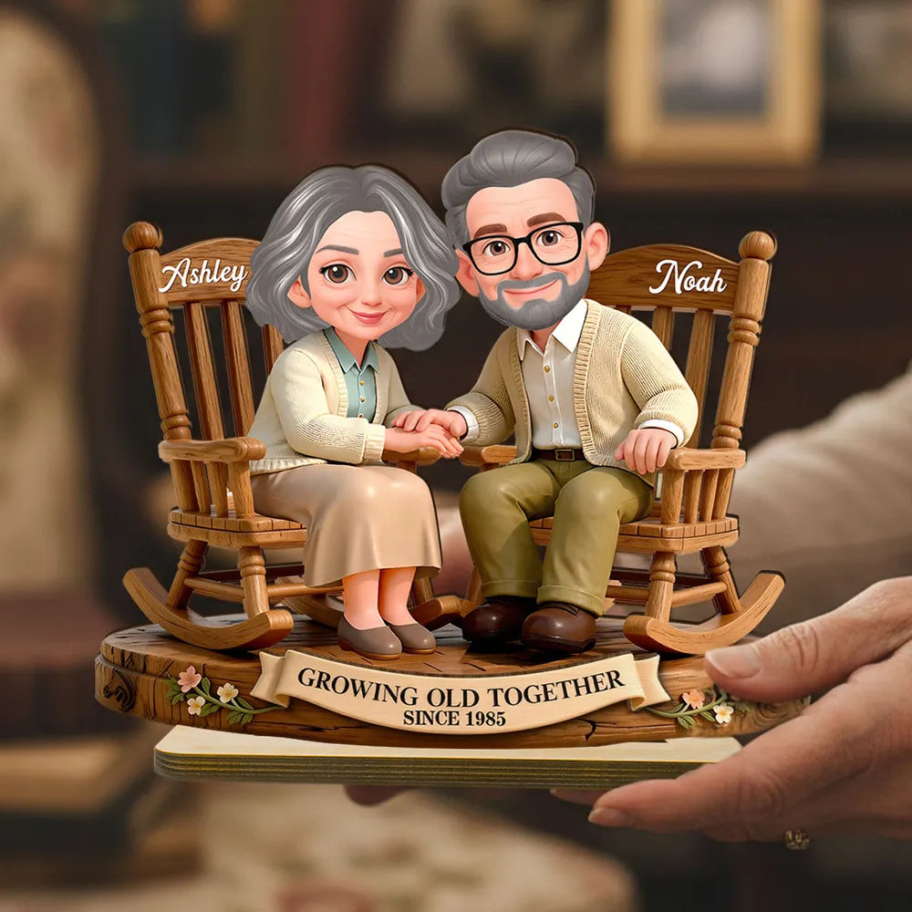 Personalized Couple Figurine for Seniors - Custom Anniversary Gift Plaque MagicInPrints