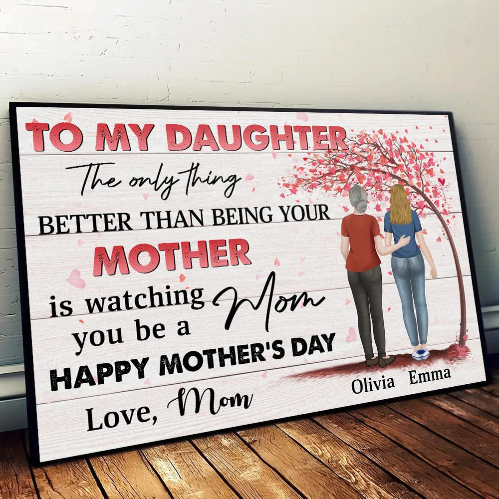 Personalized Canvas Print for Daughter - Mother's Day Gift with Heartfelt Message Poster or Canvas MagicInPrints
