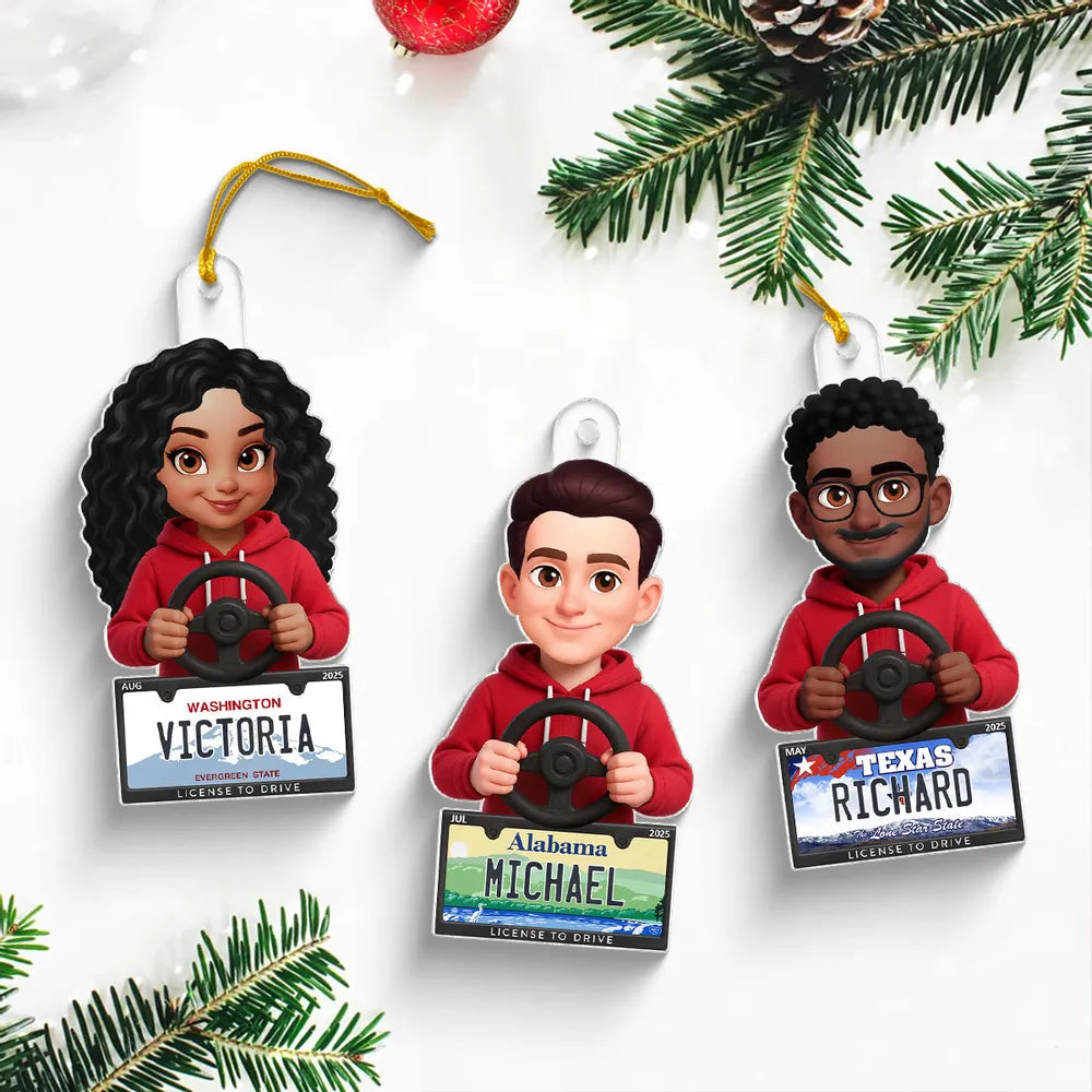 Personalized Driver's License Ornament for Kids - Fun Christmas Decoration Ornament MagicInPrints