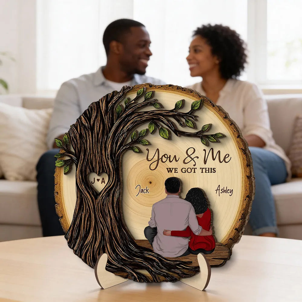 Personalized Wooden Couple Plaque for Anniversary or Wedding - Romantic Gift Plaque MagicInPrints