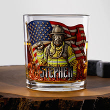 Load image into Gallery viewer, Blaze of Honor Whiskey Glass - Personalized Gift for Firefighters Whiskey Glass MagicInPrints
