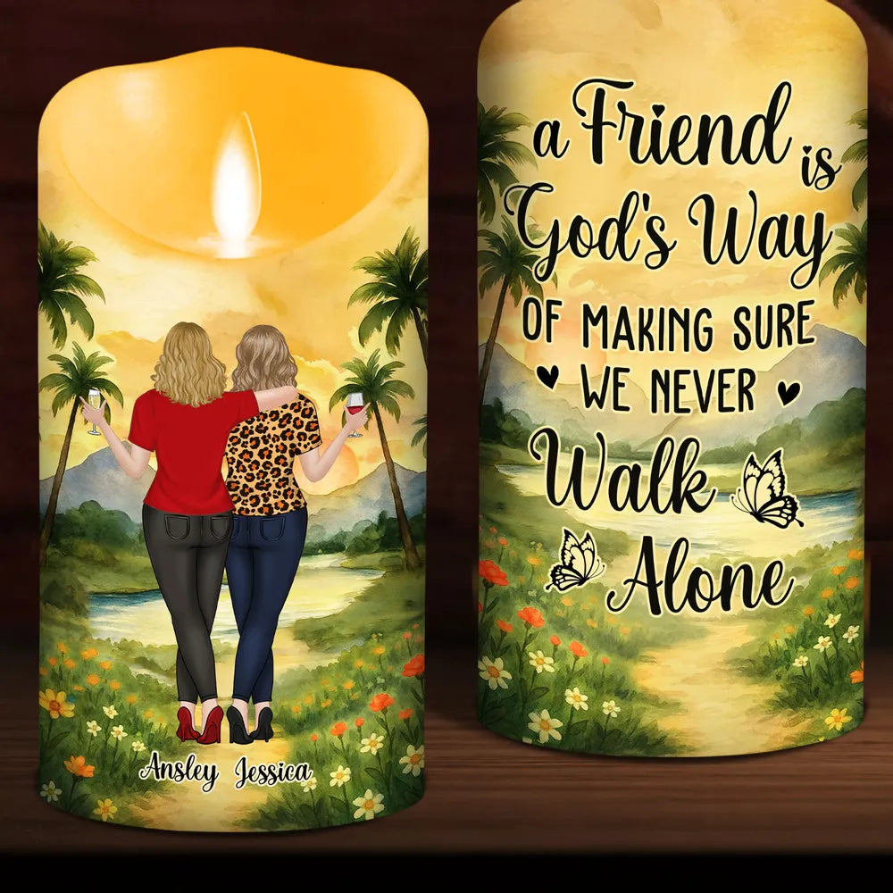 Personalized LED Candle for Friends - Heartfelt Gift for Christmas Lamp MagicInPrints