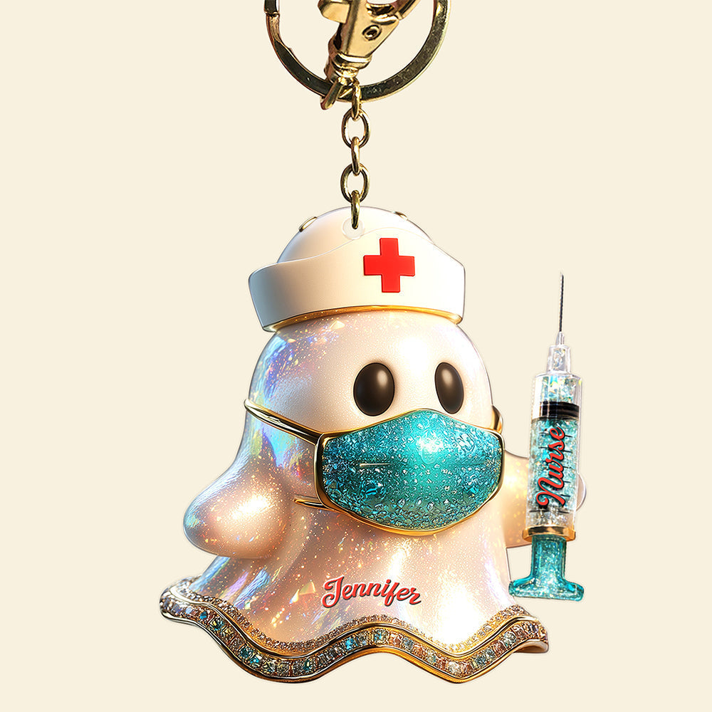 Nurse Ghost Keychain - A Heartfelt Tribute to Caregivers Keychains MagicInPrints