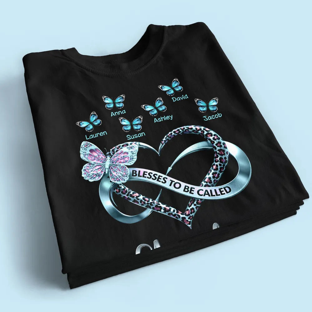 Personalized Grandma T-Shirt with Butterfly and Heart Design - Family Gift Cloth MagicInPrints