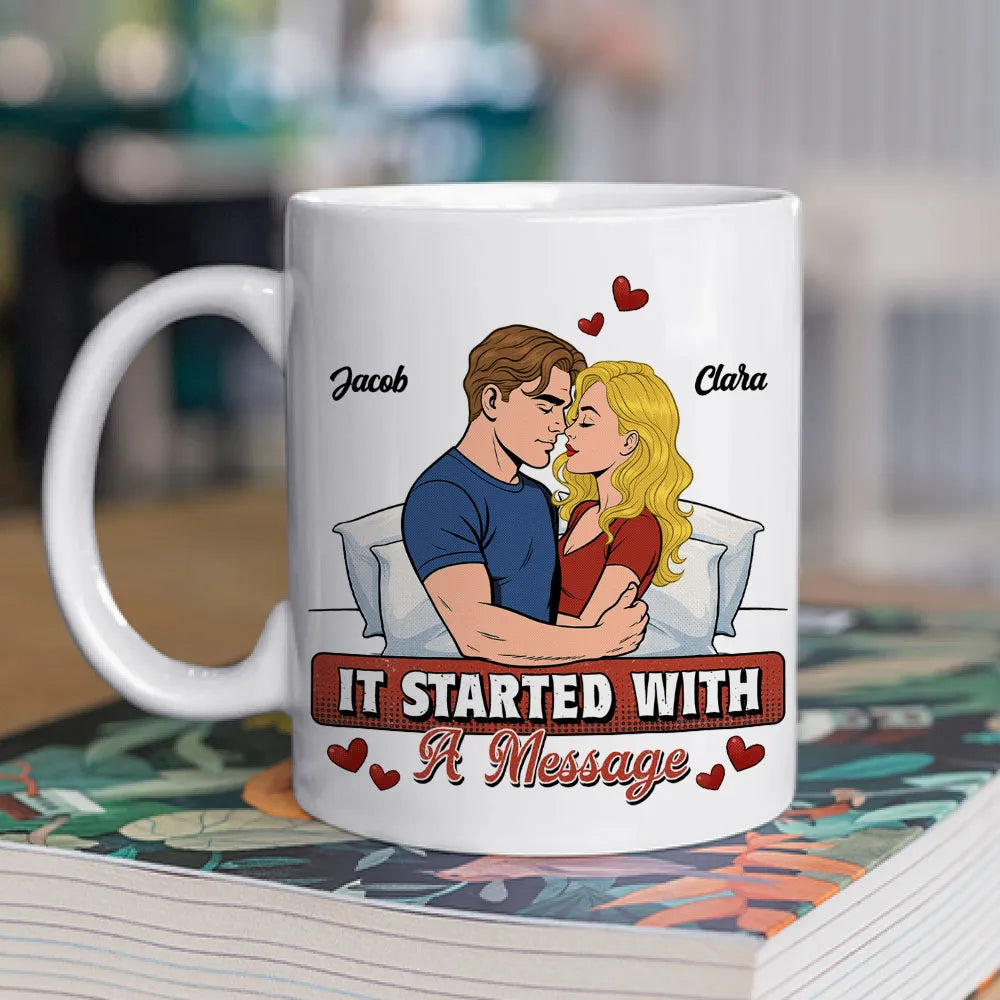 Personalized Romantic Couple Mug for Lovers - Anniversary or Valentine's Gift Cup MagicInPrints