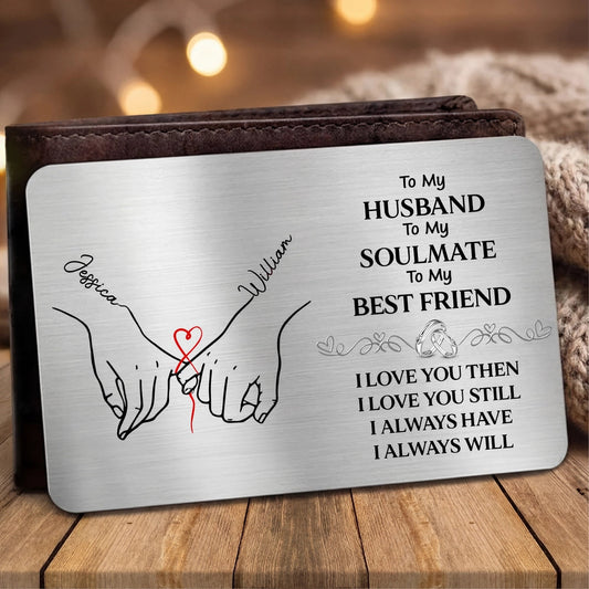 Personalized Engraved Wallet Card for Husband - Sentimental Gift for Anniversary Wallet Card MagicInPrints