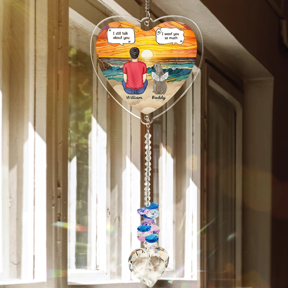 Forever in My Heart – Personalized Heart Crystal Suncatcher – Gift for Pet Lovers Heart Crystal Suncatcher MagicInPrints