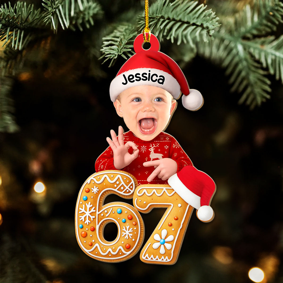 Personalized Baby Photo Christmas Ornament for Family - Holiday Keepsake Ornament MagicInPrints