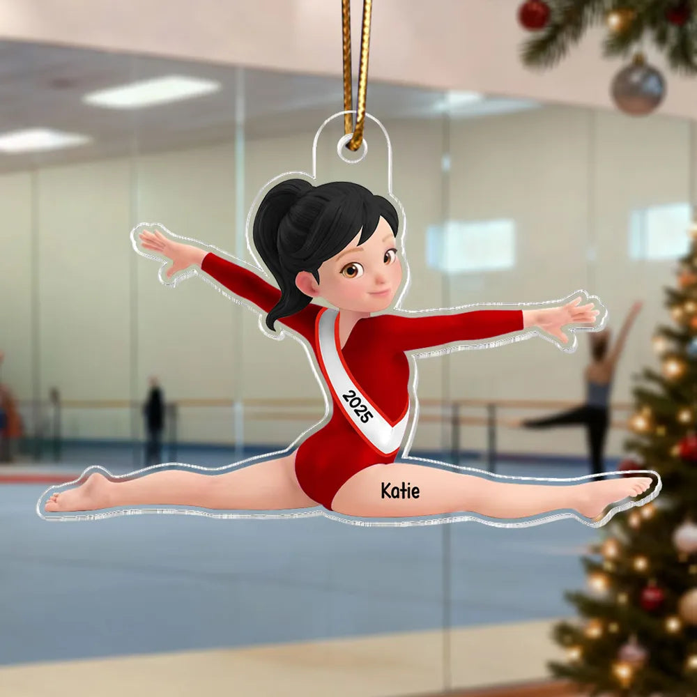 Personalized Gymnastics Ornament for Kids - Custom Name & Year Keepsake Ornament MagicInPrints