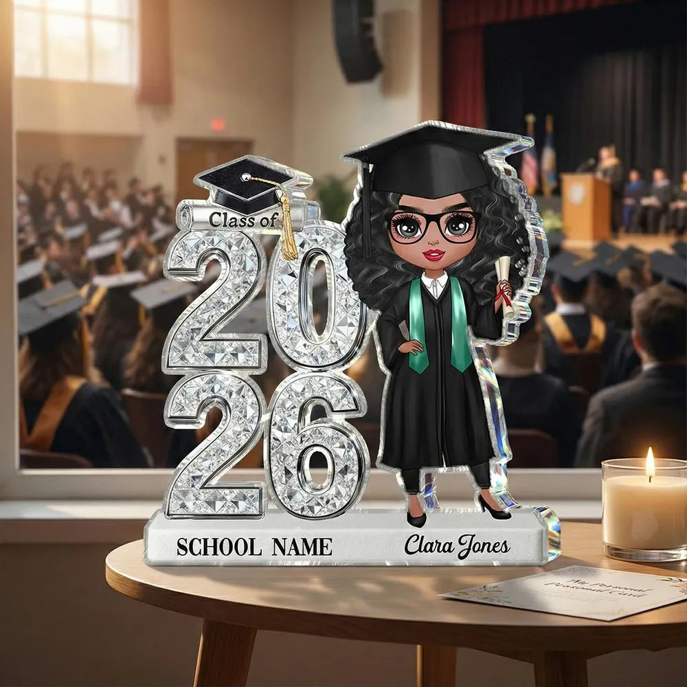 Personalized Graduation Figurine for Class of 2026 - Custom Name Gift Plaque MagicInPrints